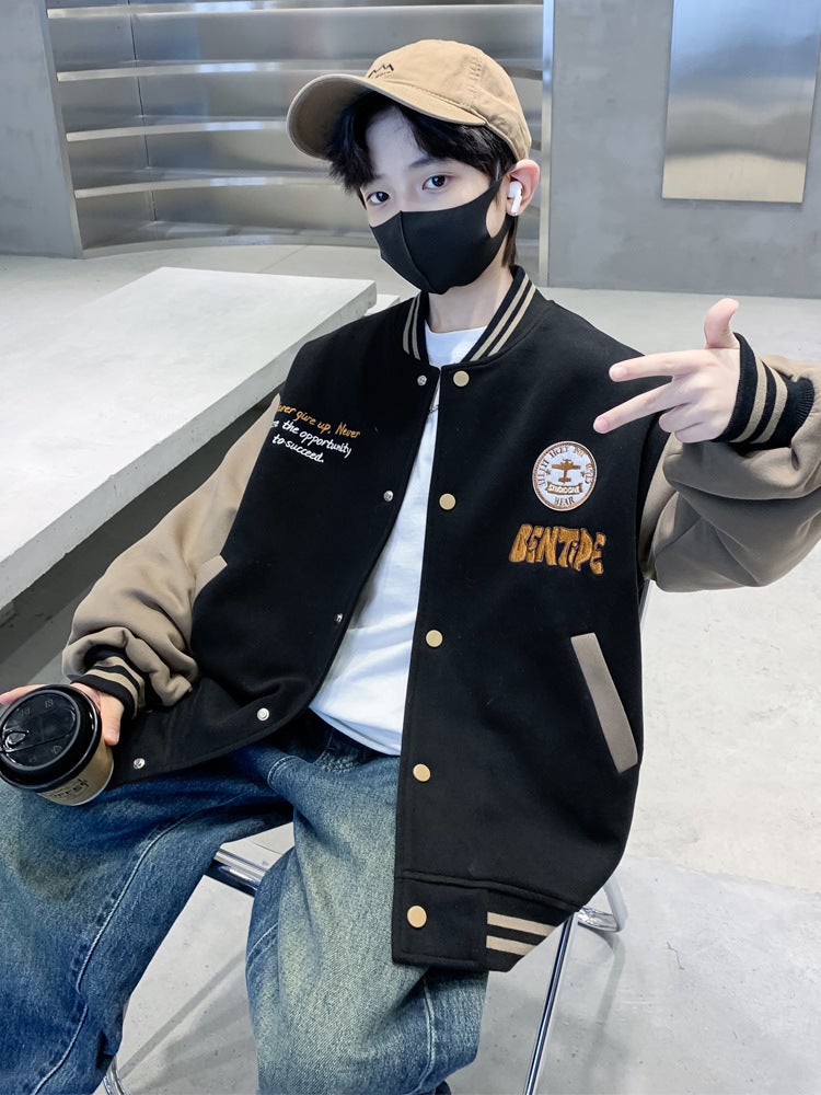 Spring Children'S Wear All-Match New Arrival Children'S Wear Boy'S Denim Outer Suit Fried Street Handsome Mid-Size Children'S Spring Wear Coat Trendy - Image 4