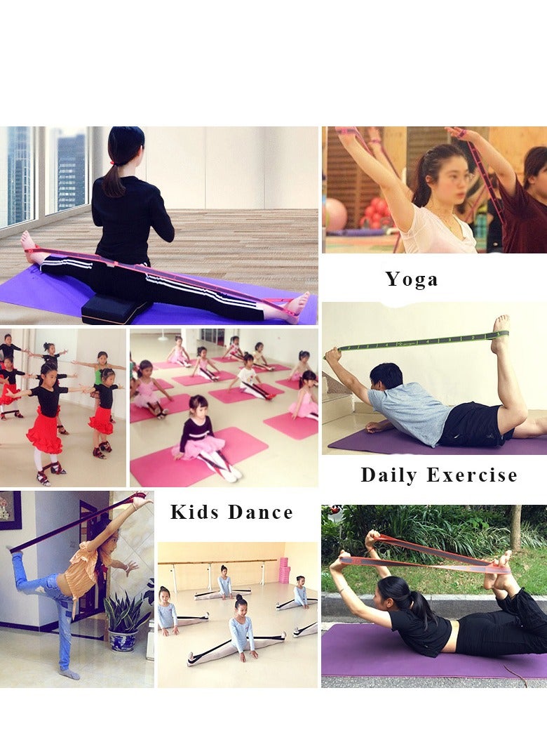 Innoshine Yoga Stretch Strap, Anti Slip Elastic Sports Fitness Bands Adjustable 8 Loops Yoga Belts Strap Exercise Dance Resistance Ballet Band for Kids ,  Stretching  Band for Physical Therapy, Pilates Dance and Gymnastics - Image 5