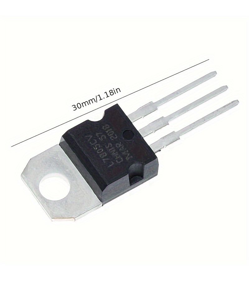5 Pcs L7805CV Voltage Regulator 5V Fixed Output IC Three Terminal Voltage Regulator Robotics Components Compact Design Reliable Performance - Image 2
