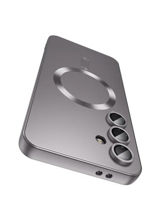 Case Cover Compatible with Magnetic for Samsung Galaxy S25 Case [Compatible with MagSafe][Built-in Camera Lens Protector] Slim Soft Silicone Bumper Shockproof Metallic Luster (Titanium Grey) - pzsku/Z0DD495408B9F32A58FCEZ/45/1741811542/90c8e566-907b-4764-a4a6-4f38696bc0e0