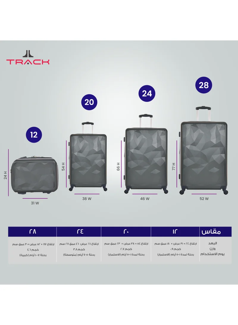 Track TRACK Luggage Set  of 4 pieces hard ABS materials  12/20/24/28 inch