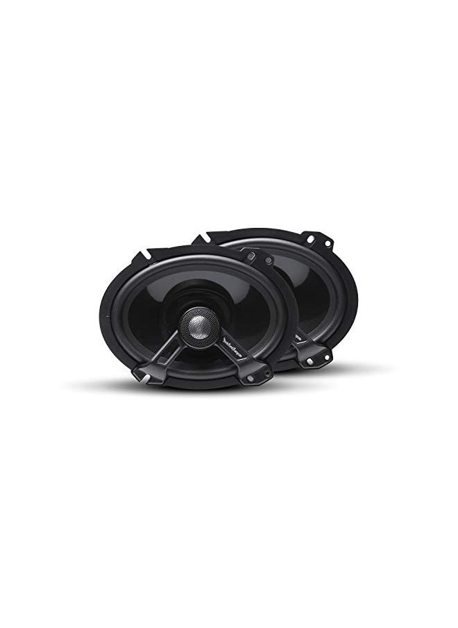 Rockford Fosgate Rockford Fosgate T1682 Power 6"x8" 2-Way Coaxial Full-Range Speakers - Black (Pair)  - Image 1