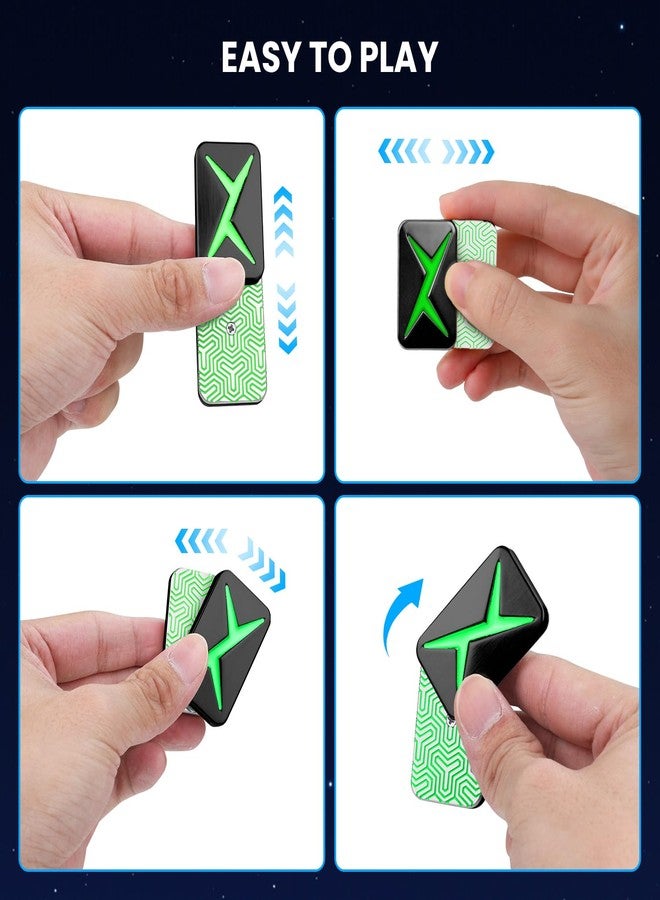 TAMOXI Metal Fidget Slider Magnetic EDC Haptic Fidget Toys Adult Fidgets for Anxiety, ADHD/ADD/Autism Stress Relief Metal Fidget Toy, Light-up Home/Office Desk Toys for Father Man Friends (Black) - Image 5