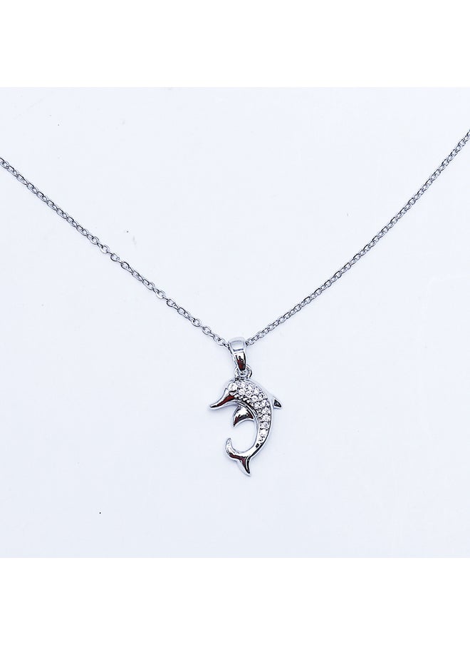 FLUFFY Dolphin Soft Necklaces Of Fluffy Women's Accessories-Silver  - Image 2