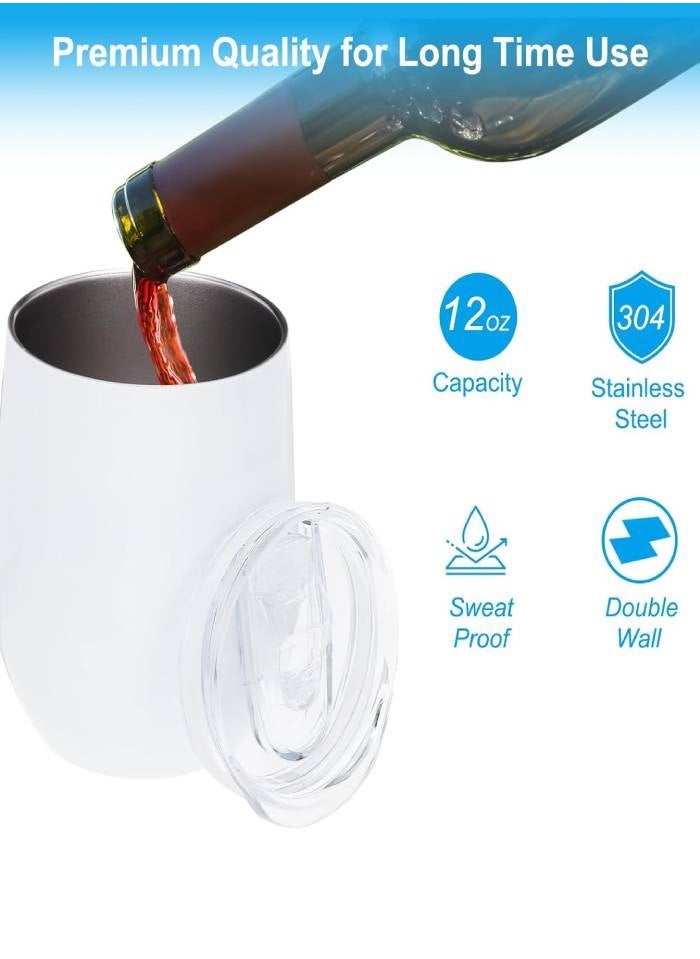 LOUD UNIVERSE White Stainless Steel Insulated Tumbler 12Oz With Lid Printed Tom And Jerry Cartoon, Perfect Cute Gift For Hot And Cold Drinks  - Image 3