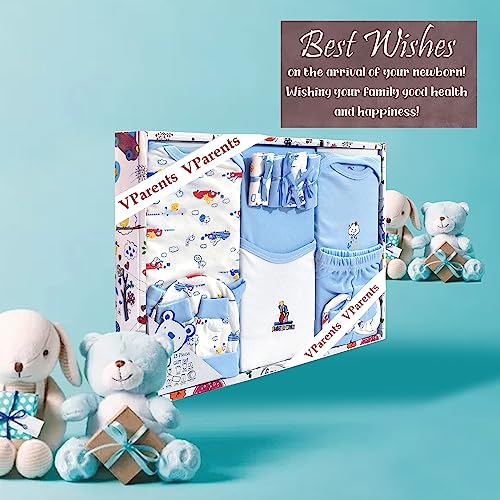 Vparents Bitsy New Born Baby Gift Set (Blue, Pack of 13) - Image 3