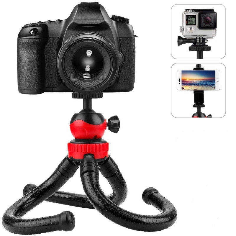 Adofys Camera Flexible Tripod, Cell Phone Tripod 12 Inch Gorilla Tripod Lightweight Bendable Tripod with Heavy Duty Smartphone Stand, Compatible for Action Camera etc. - Image 2