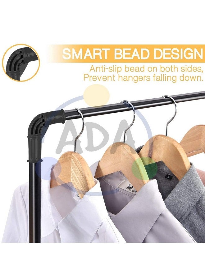 ADA ADA ® Premium High Density Metal Dual Layer Drizzle Garment Rack, 2-Tier Clothes Rail with 10 Side Hooks - Black (84 x 30 x 155cm)  - Image 3
