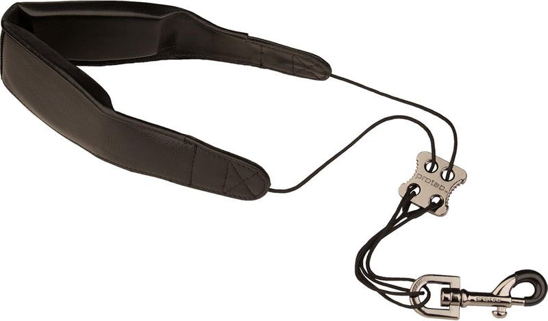 ProTec Pro Tec L310M 22-Inch Leather Neck Strap with Metal Snap, Black - Image 1