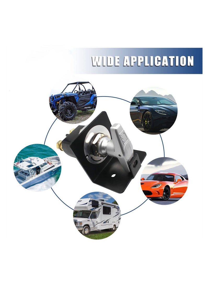 Loquat Battery Disconnect Switch, Disconnect Switch with Lockout Plate Fits Negative Battery Doctor Replace 20247, 12-36V Battery Kill Switch Fixed Handle Isolator for Car, Auto, RV and Boat - Image 5