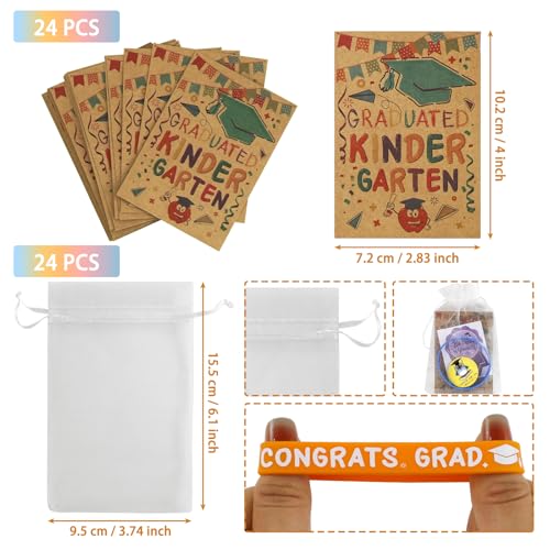 fethwoin 120Pcs Kindergarten Graduation Gifts for Boys and Girls, 24 Sets Congrats Grad Preschool Graduation Gifts 2025, Kids Grad Wristbands Pins Presents for Pre k Graduation Party Decorations Favors - Image 3