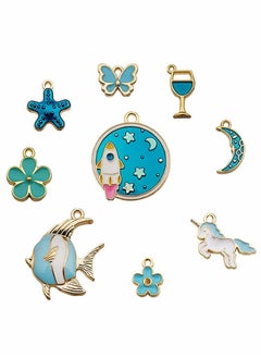 SYOSI Mixed Charms Pendants, 31Pcs Charms for Jewellery Making, Charm Pendants Set, Gold enamel charm DIY Enamel Charms for Charms Making Necklaces Bracelets Earrings Keyrings Jewelry Making  - Image 4