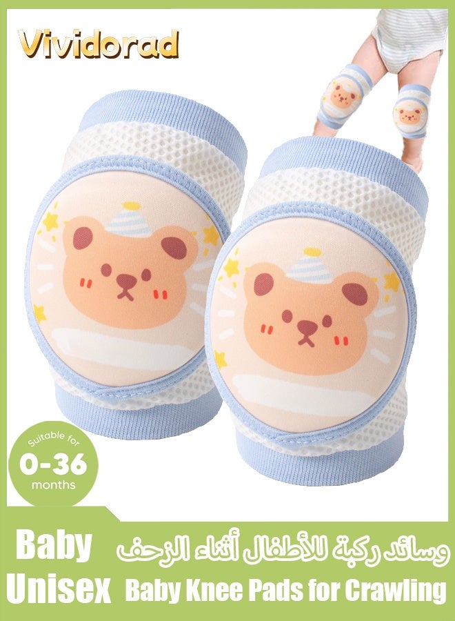 Vividorad Baby Knee Pads for Crawling,Breathable Summer Baby Crawling Knee Pads,Protect Infants & Toddlers Knees,Anti Slip High Elastic Soft Knee Pads,Baby Knee Pads for Crawling,Protectors Leg Warmers for Baby Toddler Girls Boys - Image 1