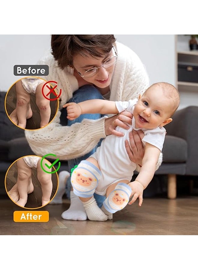 Vividorad Baby Knee Pads for Crawling,Breathable Summer Baby Crawling Knee Pads,Protect Infants & Toddlers Knees,Anti Slip High Elastic Soft Knee Pads,Baby Knee Pads for Crawling,Protectors Leg Warmers for Baby Toddler Girls Boys - Image 3