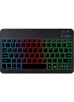 RGB 7 Color Rainbow Bluetooth Wireless Turkish Keyboard - Android Ios Windows Compatible - Rechargeable - 10 Inch - Multimedia - Ultra Thin Design - pzsku/Z0DD52D1A6C7FBA97C848Z/45/_/1725791058/4c2634a1-7ffa-45f8-a2c2-37abfb2d86ba