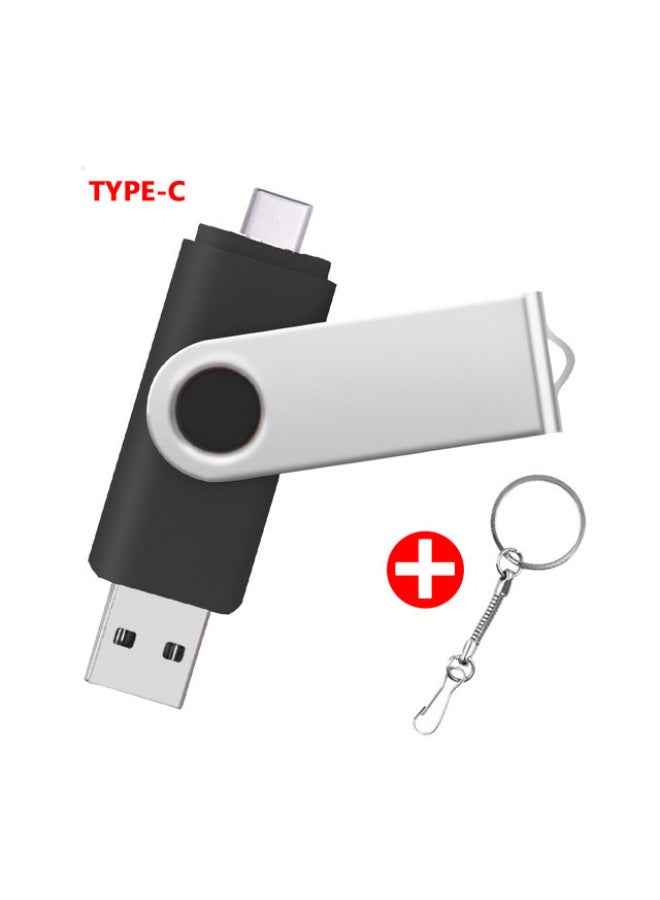 TYPE-C Mobile Phone U Disk OTG Rotating U Disk Can Be Fixed LOGO U Disk 8G16G32G64G128G Gift U Disk-color:TYPE-C Rotating Blue-capacity:64GB - Image 3