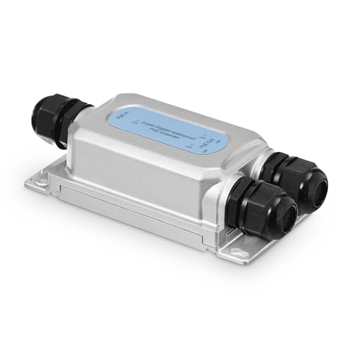 MokerLink Outdoor 3 Port Gigabit PoE Extender, IEEE 802.3 af/at/bt PoE Repeater 90W, 10/100/1000Mbps, 1 PoE in 2 PoE Out, Wall Mount IP67 Waterproof POE Passthrough Switch - Image 1