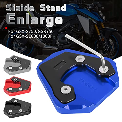 BAIONE Worldmotop Motorcycle Kickstand Pad Enlarger Extension Side Stand Plate Replacement for Suzuki GSX-S750 GSXS750 1000 GSX-S1000 GSX-S1000F Support Foot Pad (black) - Image 3