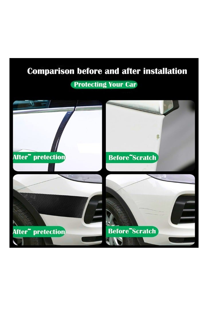 تشيس اب واقيات حواف أبواب السيارات، واقي عتبة الباب، 5D ألياف الكربون، فيلم لف الفينيل، شريط حماية طلاء المصد، لوحة خدش مضادة للتصادم، عالمي لمعظم السيارات (7 سم × 3 م) - Image 3