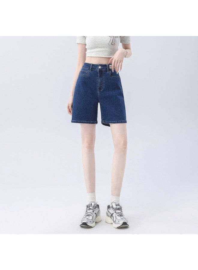 EPTISON Vintage Versatile Women's Denim Shorts - Summer Thin Comfortable High Waist Slimming Loose Fit Casual Straight Leg Jeans - Image 4