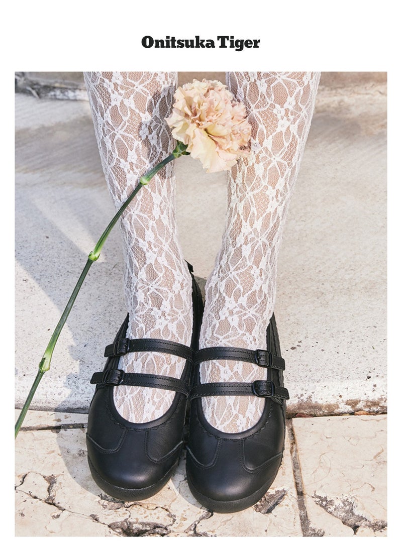 أونيتسوكا تايجر حذاء باليه مسطح نسائي من مكسيكو 66 TGRS - أسود | أحذية كاجوال مريحة وأنيقة - Image 1