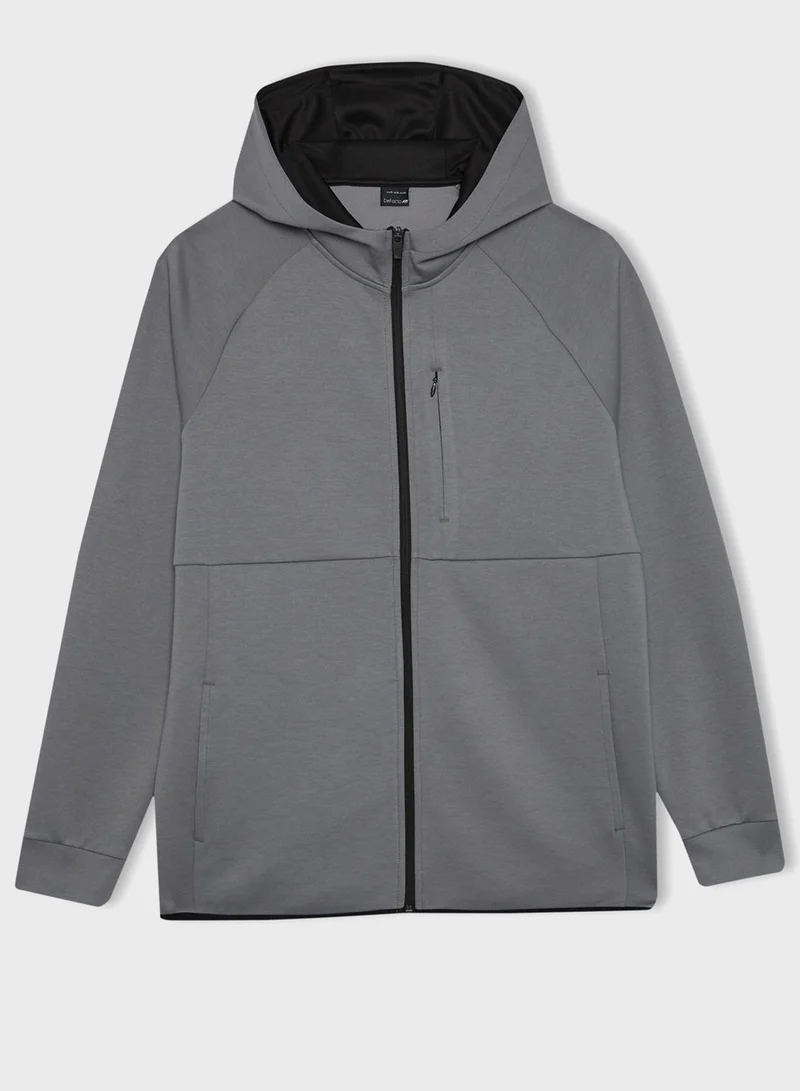 DeFacto Zip Through Hooded Jacket