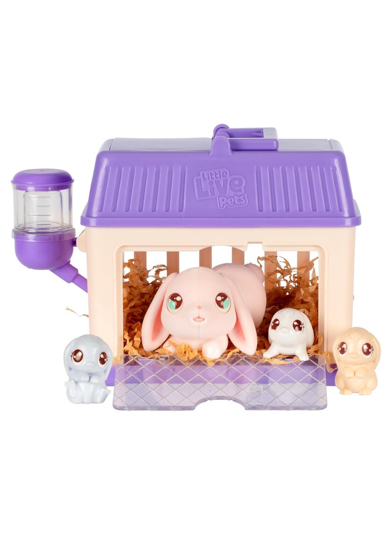 Little Live Pets Mama Surprise S4 Mini Bunny Playset | Interactive Pet | Surprise Babies | Fun Accessories | Cute & Engaging Play for Kids