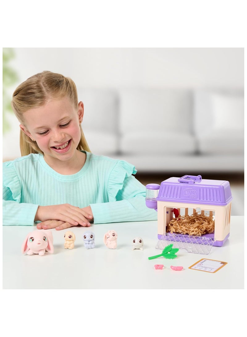 Little Live Pets Mama Surprise S4 Mini Bunny Playset | Interactive Pet | Surprise Babies | Fun Accessories | Cute & Engaging Play for Kids