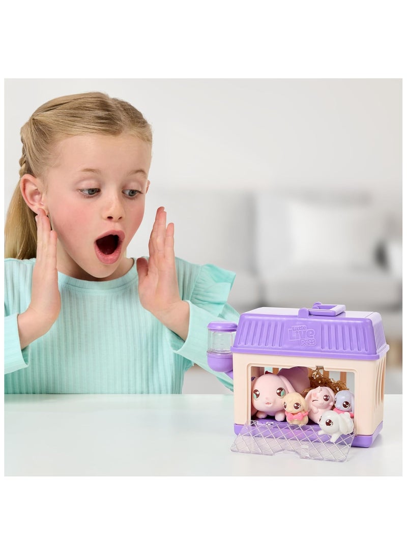 Little Live Pets Mama Surprise S4 Mini Bunny Playset | Interactive Pet | Surprise Babies | Fun Accessories | Cute & Engaging Play for Kids