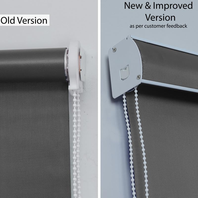 GREEN DECOR Waterproof Roller Blind with Pelmet Protect for Sun & Rain Blockage Corded Roll Up and Down Blind for Window, Door(Grey Color 4X5 Feet, Pack of 1 Piece) - Image 4