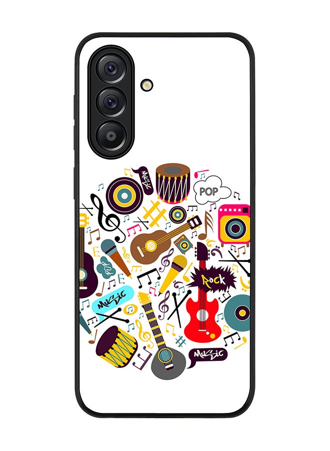 Stylizedd For Samsung Galaxy A56 5G Case,Slim fit Camera Protection, Shockproof Thin Phone cover  - Muscial Instruments - Image 1