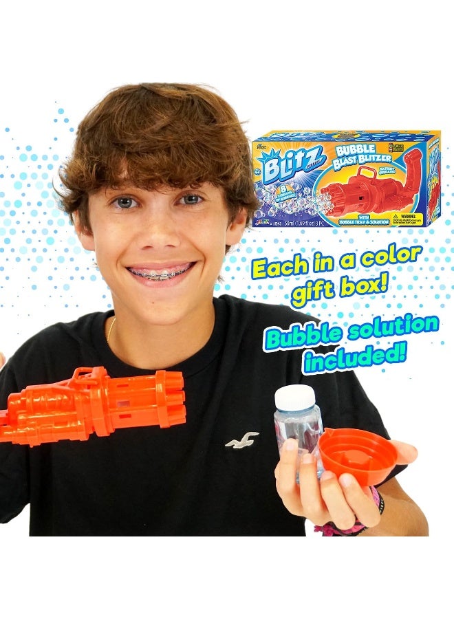 Ja-Ru بندقية فقاعات JA-RU BLITZ بابل بلاستر (3 بندقية فقاعات) مع صينية فقاعات وحل سائل الفقاعات - Image 1