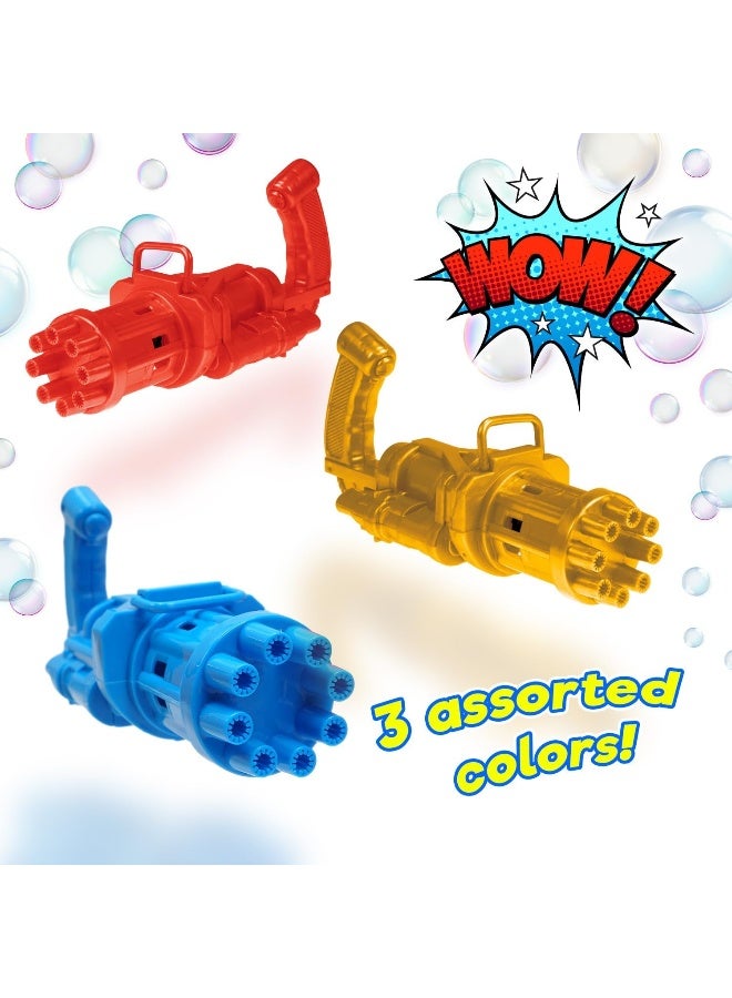 Ja-Ru بندقية فقاعات JA-RU BLITZ بابل بلاستر (3 بندقية فقاعات) مع صينية فقاعات وحل سائل الفقاعات - Image 4