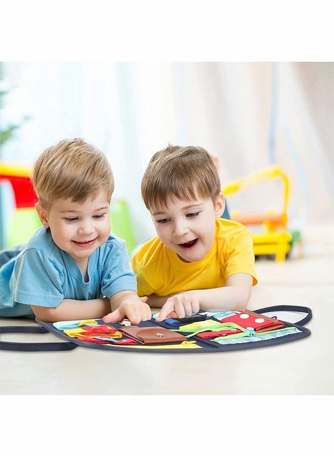 GROIC - Toddler Busy Board Toy, Sensory Travel Toy for Fine Motor Skill, Early Education Aids Montessori Toys Kids Activities, Book Gifts - Image 1