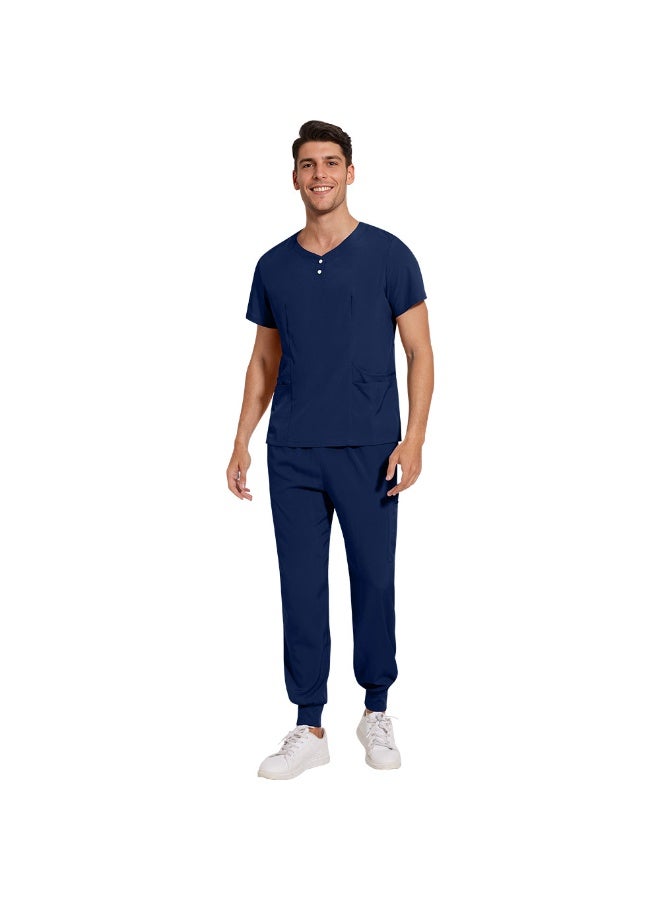 NIBEMINENT Scrubs Nursing Accessories Medical Surgical Gowns Doctor Nurse Special Scrub Men Solid Color Work Wear Spa Unifroms Women Unisex - Image 1