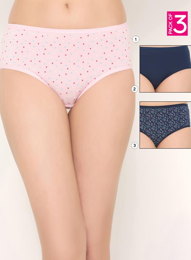 Clovia Pack of 3 - Mid Rise Hipster Briefs - Image 1