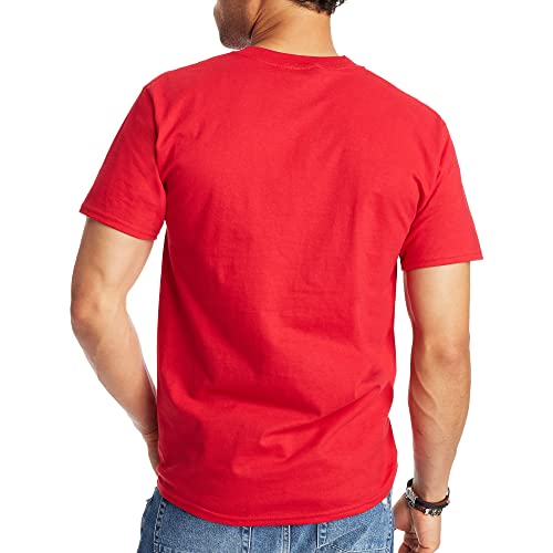Hanes Mens Beefyt T-shirt, Heavyweight Cotton Crewneck Tee, 1 Or 2 Pack, Available In Tall Sizes Fashion-t-shirts, Deep Red - 1 Pack, XX-Large US - Image 2