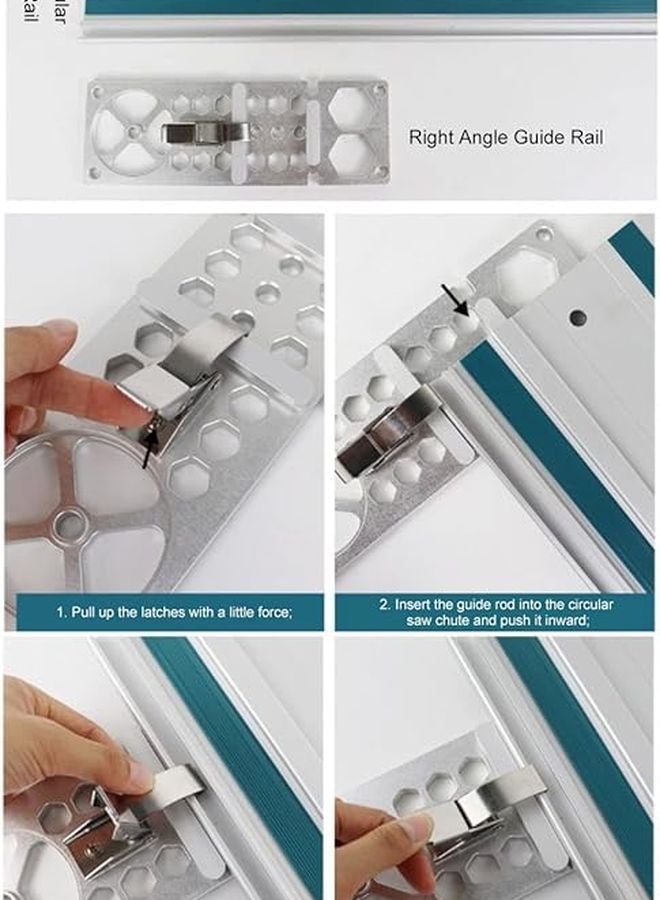 دليل زاوية قائمة 90 درجة خفيف الوزن ودقيق لمسار المنشار الدائري لأعمال النجارة - Image 5