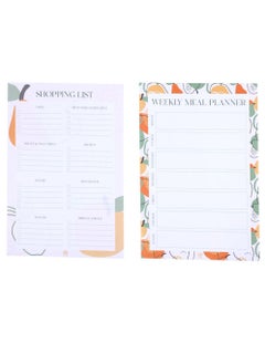 Prickly Pear Fruit Set of 2 Magnetic Meal Planner With Shopping List  - Image 1