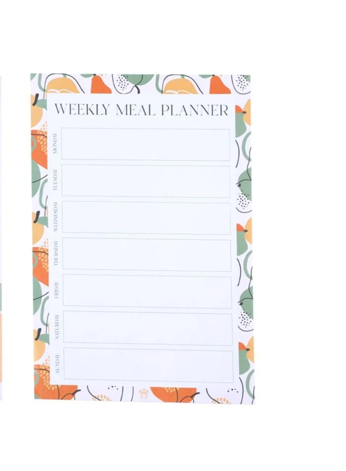 Prickly Pear White Weekly Planner Notepad Set