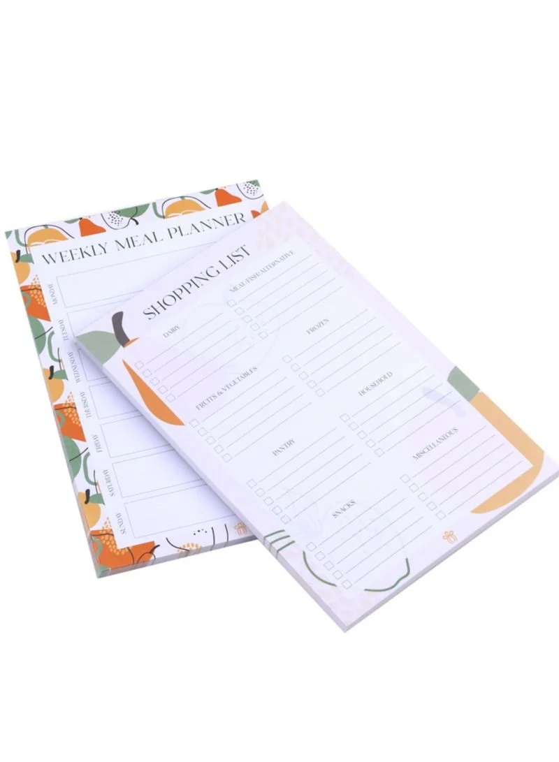 Prickly Pear White Weekly Planner Notepad Set