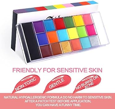 Ucanbe لوحة زيتية للرسم على الوجه والجسم UCANBE أثينا 20 لون احترافي غير سام لمكياج هالوين FX حفلة فنانين الرسم للبالغين - Image 5