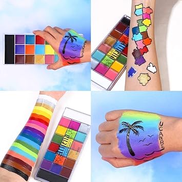 Ucanbe لوحة زيتية للرسم على الوجه والجسم UCANBE أثينا 20 لون احترافي غير سام لمكياج هالوين FX حفلة فنانين الرسم للبالغين - Image 3