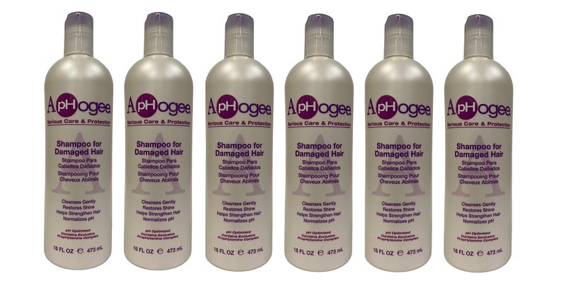 Aphogee Shampoo for Damaged Hair, 16 oz (Pack of 6)