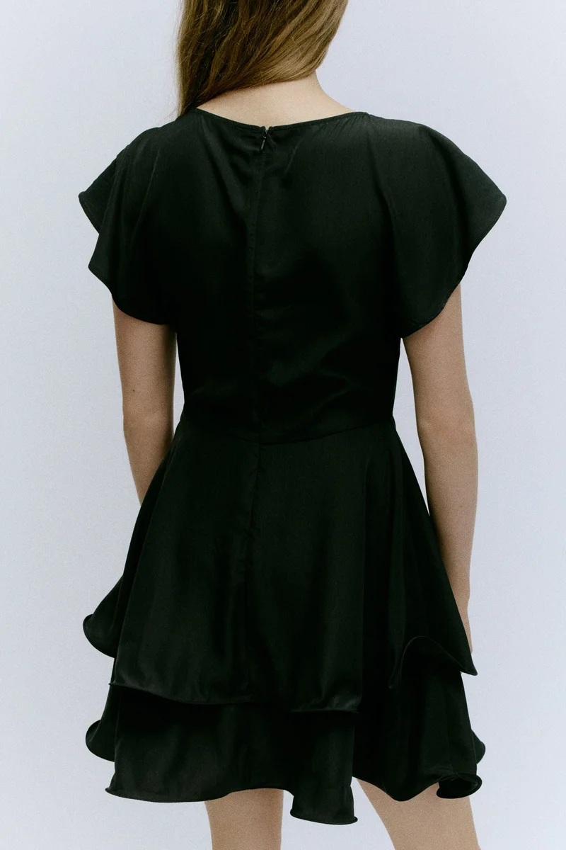 H&M  Tiered boat-neck dress for Women | Best Price UAE
