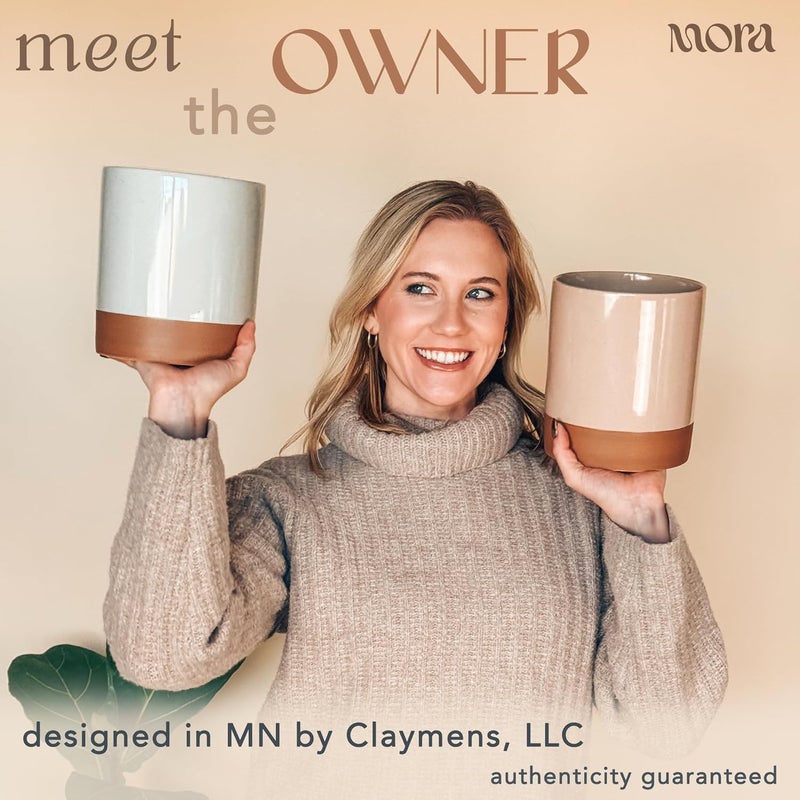 Mora Ceramic Kitchen Utensil Holder - Wooden Spoon & Spatula Crock for Countertop, Modern Farmhouse Home Decor, Extra Large 7.3" Cooking Organizer for Stove Top and Counter - Heavy & Sturdy - Grey - Image 4