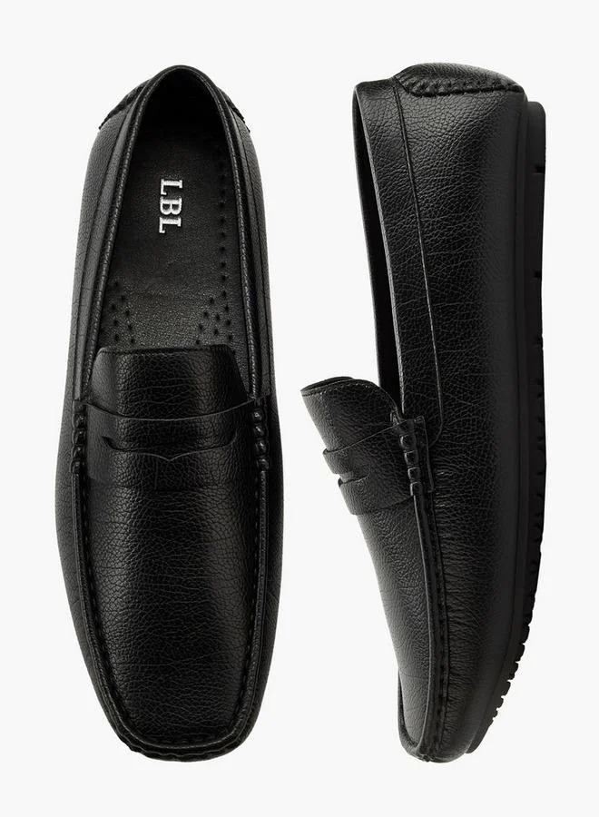 LBL by Shoexpress BLACK Men Textured Loafers for Men | Best Price UAE
