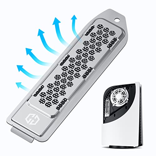 GRAUGEAR Metal Heat Dissipation Cover for PS5 M.2 SSD Expansion Slot | Fit for PlayStation 5 NVMe SSD w/Heatsink | New Breathable Cellular Hole | Cooling and Dust Proof (Silver) - Image 1