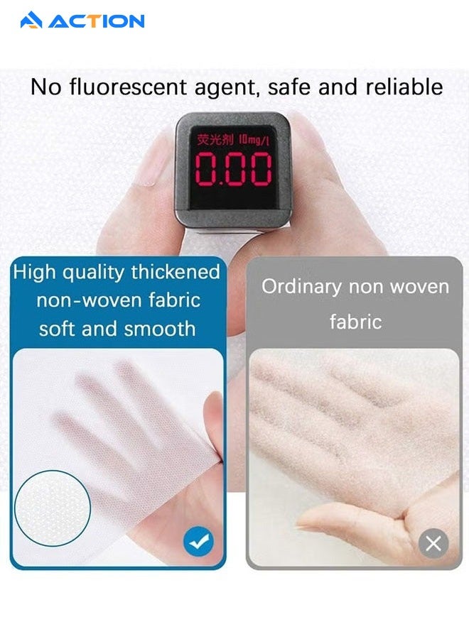 أكشن ملاءات سرير للاستعمال مرة واحدة للفندق، مفرش سرير محمول، طقم سرير للاستعمال مرة واحدة مع ملاءة سرير واحدة وغطاء لحاف واحد و2 كيس وسادة للسفر والتخييم والمستشفى - قماش غير منسوج ناعم ومتين أبيض - Image 3