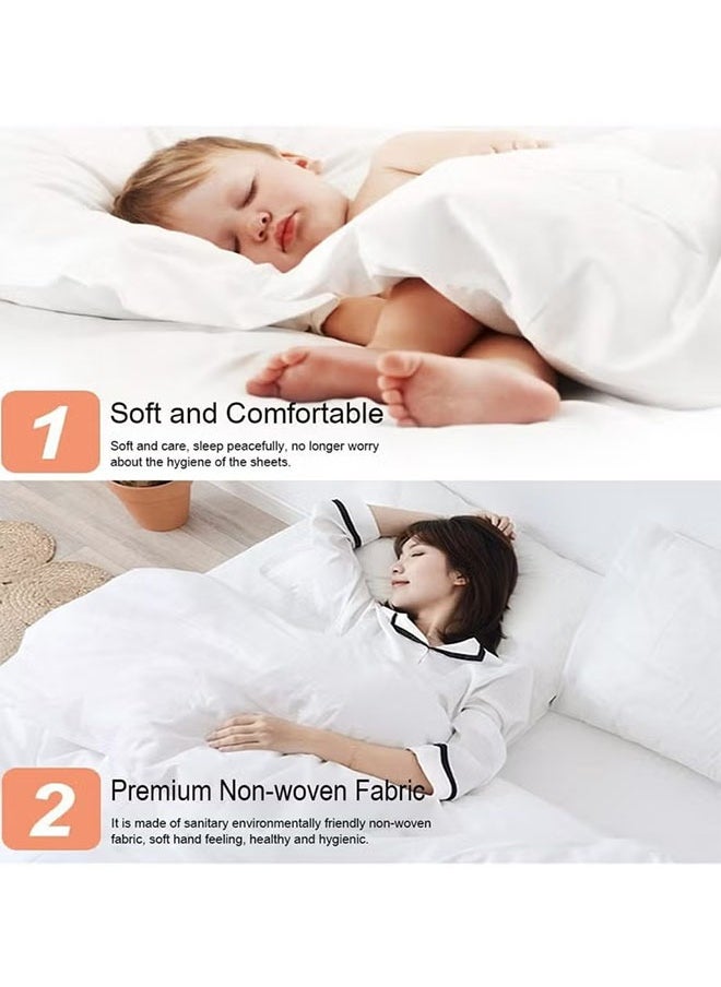 1 Pack Disposable Bed Sheets for Hotel, Portable Bedspread, Disposable Bedding Set with 1 Bed Sheet 1 Quilt Cover and 2 Pillowcase for Travel, Camping, Hospital - Soft and Durable Non-Woven Fabric - pzsku/Z0DD60CEB00E1B67BFF51Z/45/_/1718328504/c5231f16-096f-4908-87a2-d9ae5a3e9104